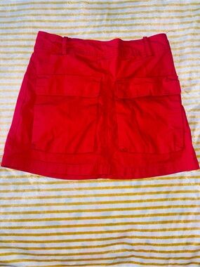 Zara Bright Red Utility Pocket Super cute vibrant red cargo mini skirt for girls